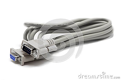 RS232 serial cable Stock Photo