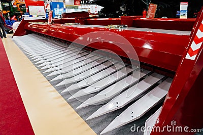 RSM 2650. harvester for mowing and transferring the mown mass Editorial Stock Photo