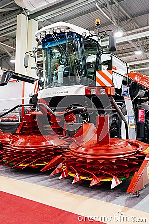 RSM 2650. harvester for mowing and transferring the mown mass Editorial Stock Photo