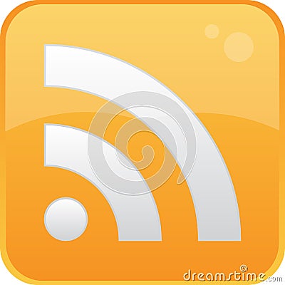 RSS rectangular vector buttons Vector Illustration