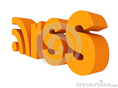 RSS sign with special symbol Stock Photo