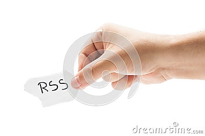 RSS or Really Simple Syndication Stock Photo