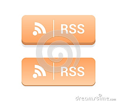 RSS Subscribe Buttons Vector Vector Illustration