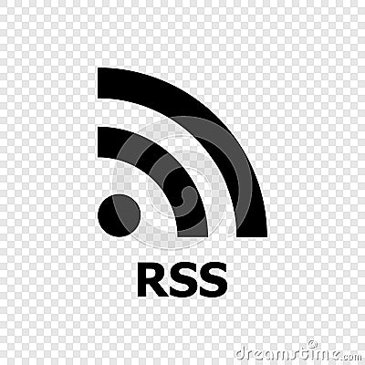 RSS vector icon. Really Simple Syndication. RSS symbol. Vector illustration Vector Illustration