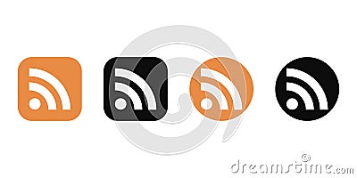 RSS is a web feed which allows users and applications to access updates to websites in a standardized, computer-readable format. Vector Illustration