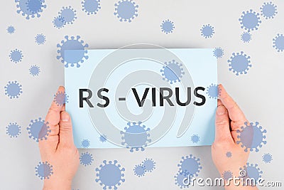 RSV, respiratory syncytial virus, human orthopneumovirus, contagious child disease Stock Photo