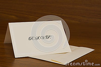 RSVP Card Stock Photo