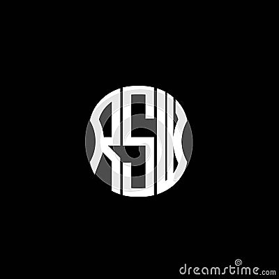 RSW letter logo abstract creative design. Vector Illustration