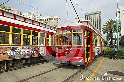 RTA Streetcar Canal Line in New Orleans Editorial Stock Photo