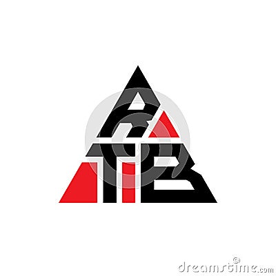 RTB triangle letter logo design with triangle shape. RTB triangle logo design monogram. RTB triangle vector logo template with red Vector Illustration