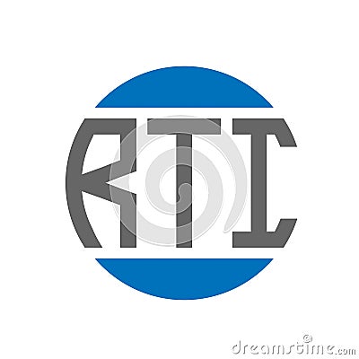 RTI letter logo design on white background. RTI creative initials circle logo concept. RTI letter design Vector Illustration