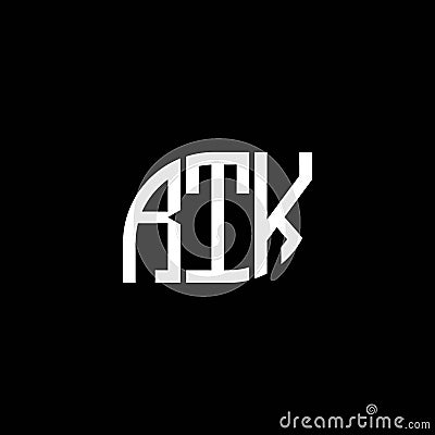 RTK letter logo design on black background. RTK creative initials letter logo concept. RTK letter design Vector Illustration