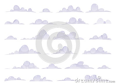 Cartoon clouds collection vector illustration Cartoon Illustration