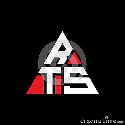 RTS triangle letter logo design with triangle shape. RTS triangle logo design monogram. RTS triangle vector logo template with red Vector Illustration