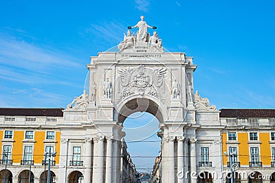 Rua Augusta Arch, Lisbon Stock Photo