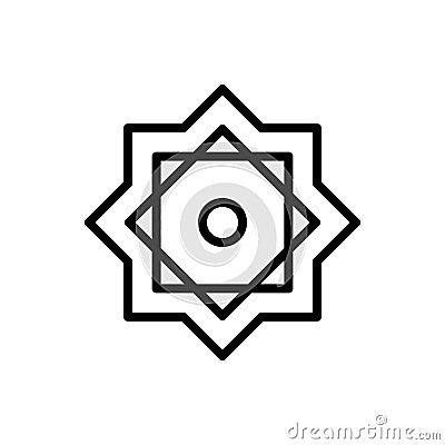 Rub El Hizb Ramadan icon. Simple line vector elements of islam icons for ui and ux, website or mobile application Stock Photo