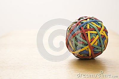 Rubber band ball. Stock Photo