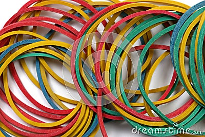 Rubber bands close up Stock Photo