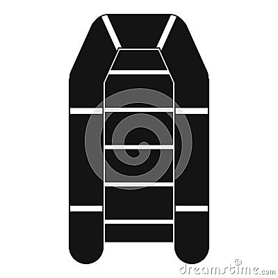 Rubber boat icon, simple style Vector Illustration