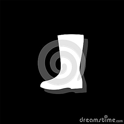 Rubber boots icon flat Stock Photo