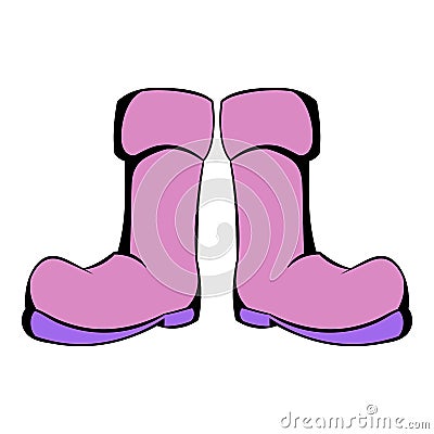 Rubber boots icon, icon cartoon Vector Illustration