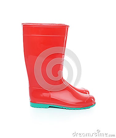 Rubber boots isolate. Stock Photo