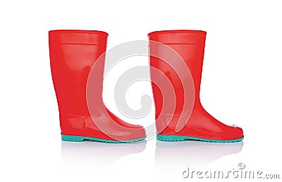 Rubber boots isolate. Stock Photo