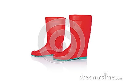 Rubber boots isolate. Stock Photo