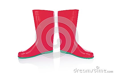 Rubber boots isolate. Stock Photo