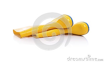 Rubber boots isolate. Stock Photo