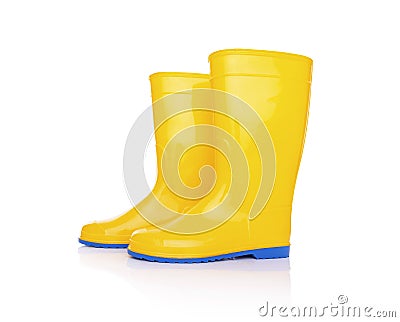 Rubber boots isolate. Stock Photo