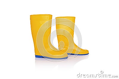 Rubber boots isolate. Stock Photo