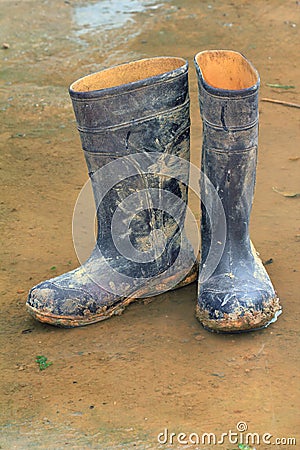 Rubber boots Stock Photo