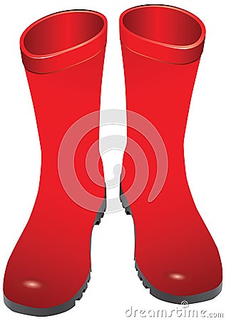 Rubber boots Vector Illustration