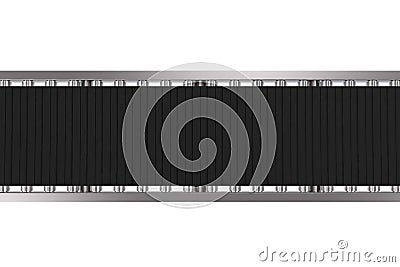 Rubber conveyor belt isolated on white Stock Photo