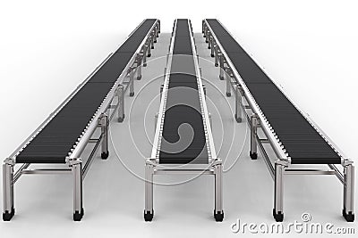 Rubber conveyor belts Stock Photo