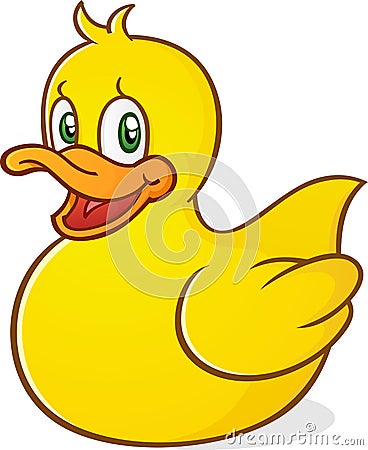 Rubber Duck Cartoon Character Vector Illustration