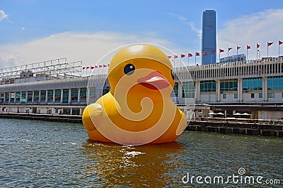 Rubber duck in hong kong Editorial Stock Photo