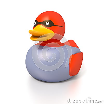 Rubber duck thief Stock Photo