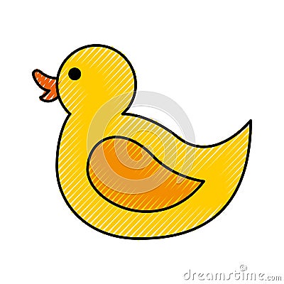 Rubber duck toy icon Vector Illustration