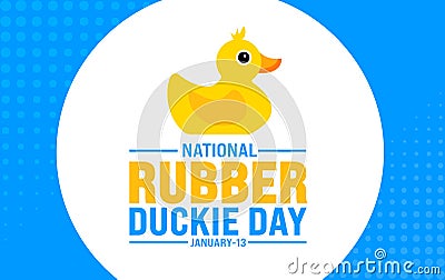 Rubber Duckie Day background design template use to background, banner, placard, card, book cover, Vector Illustration