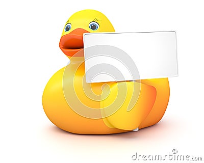 Rubber Ducky Sign Stock Photo