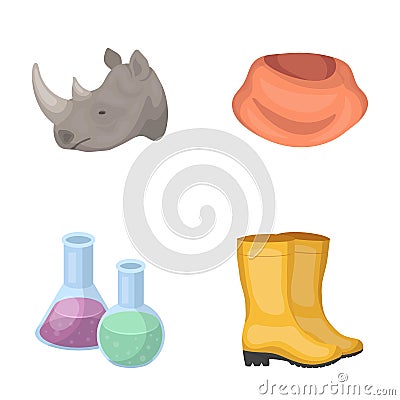 Rubber, Education and other web icon in cartoon style. clothing, footwear icons in set collection. Vector Illustration