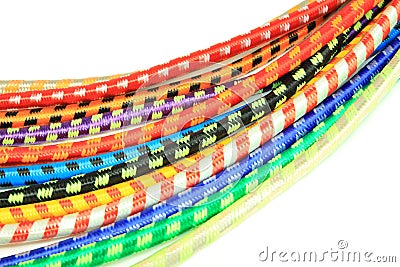 Rubber elastics colorful Stock Photo