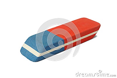 Rubber eraser on white Stock Photo