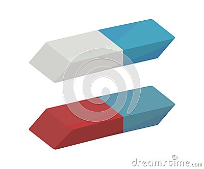 Rubber erasers eps10 Stock Photo