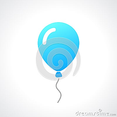 Rubber helium balloon Vector Illustration