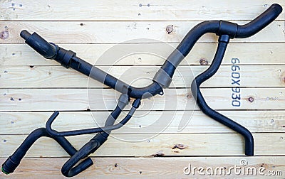 Rubber hose for car engine cooling system Stock Photo