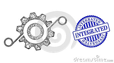 Rubber Integrated Seal and Net Cog Solution Mesh Vector Illustration