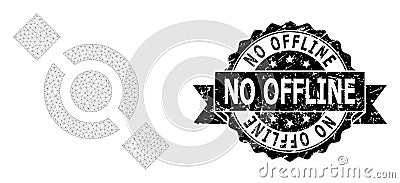 Rubber No Offline Ribbon Seal and Mesh 2D Joint Node Vector Illustration